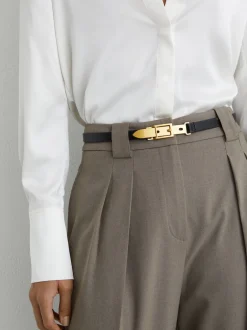 Reiss Ceinture en cuir avec boucle Cora Hot