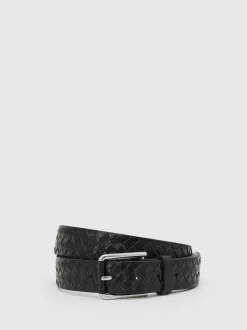 Reiss Ceinture Preston en cuir tissé Hot