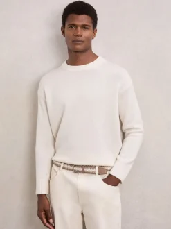 Reiss Ceinture tissée à rayures Ellis Discount