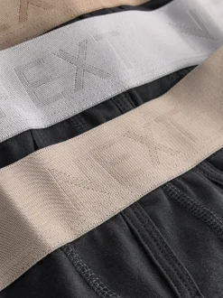 Next - Coupe standard - Caleçon A-Front 10 Pack Ceintures noires neutres Clearance