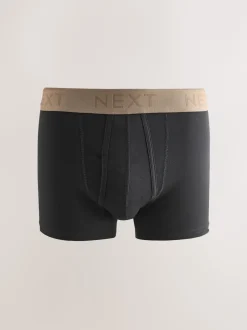 Next - Coupe standard - Caleçon A-Front 10 Pack Ceintures noires neutres Clearance