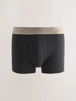 Next - Coupe standard - Caleçon A-Front 10 Pack Ceintures noires neutres Clearance