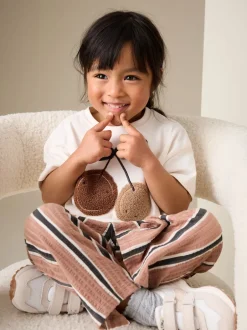 Next Cerise écru/brun - Ensemble haut à manches courtes et pantalon barillet (3mois-7ans) Sale