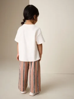 Next Cerise écru/brun - Ensemble haut à manches courtes et pantalon barillet (3mois-7ans) Sale