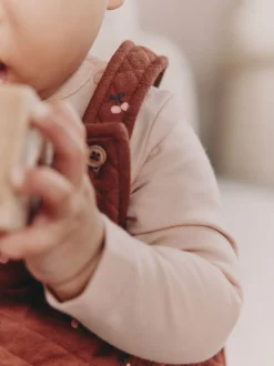 Next Cerise marron - Ensemble 2 pièces avec salopette matelassée et body bébé (0mois-3ans)