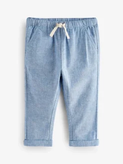 Next Chambray bleu - Pantalon en lin Blend à enfiler (3mois-7ans) Hot