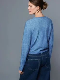 Next - Cardiganen maille col rond Chambray bleu avec ornements Hot