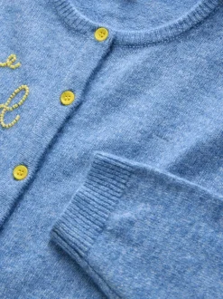 Next - Cardiganen maille col rond Chambray bleu avec ornements Hot