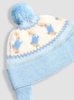 Jojo Maman Bébé Chapeau Peter Rabbit™ à pompon en maille Sale