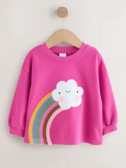 Next - T-shirt à manches longues (3mths-7yrs) Character rose arc-en-ciel Online