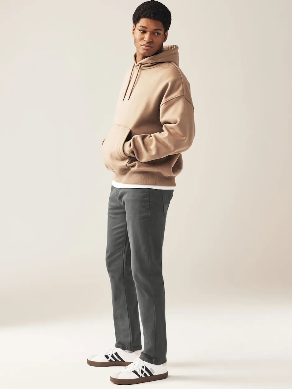 Next - Lit 1 place - Coupe ajustée Classic Jeans extensibles charbon de bois Discount