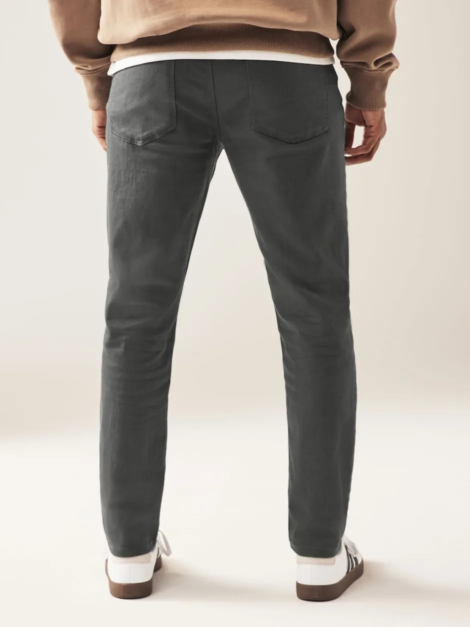 Next - Lit 1 place - Coupe ajustée Classic Jeans extensibles charbon de bois Discount