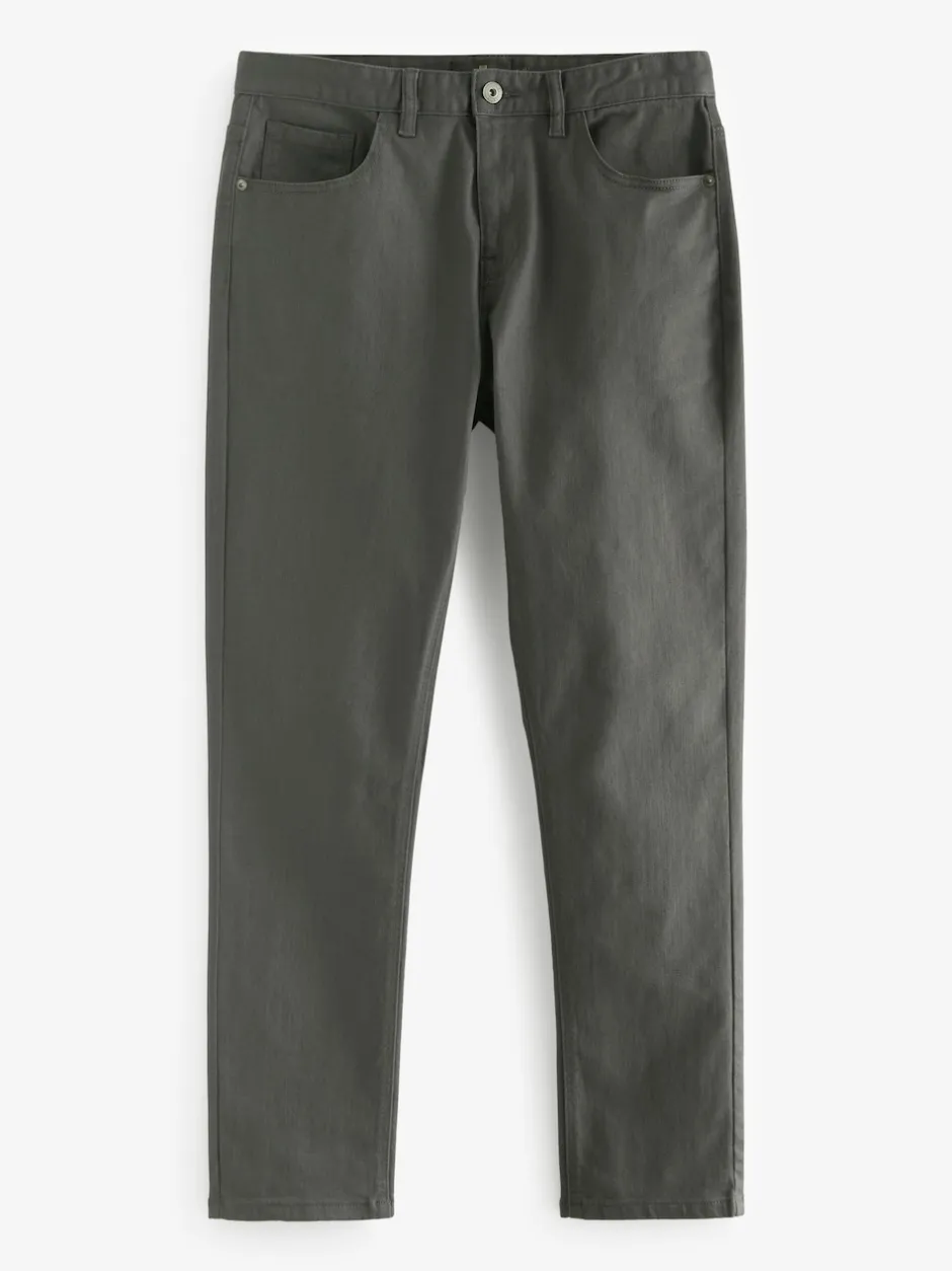 Next - Lit 1 place - Coupe ajustée Classic Jeans extensibles charbon de bois Discount