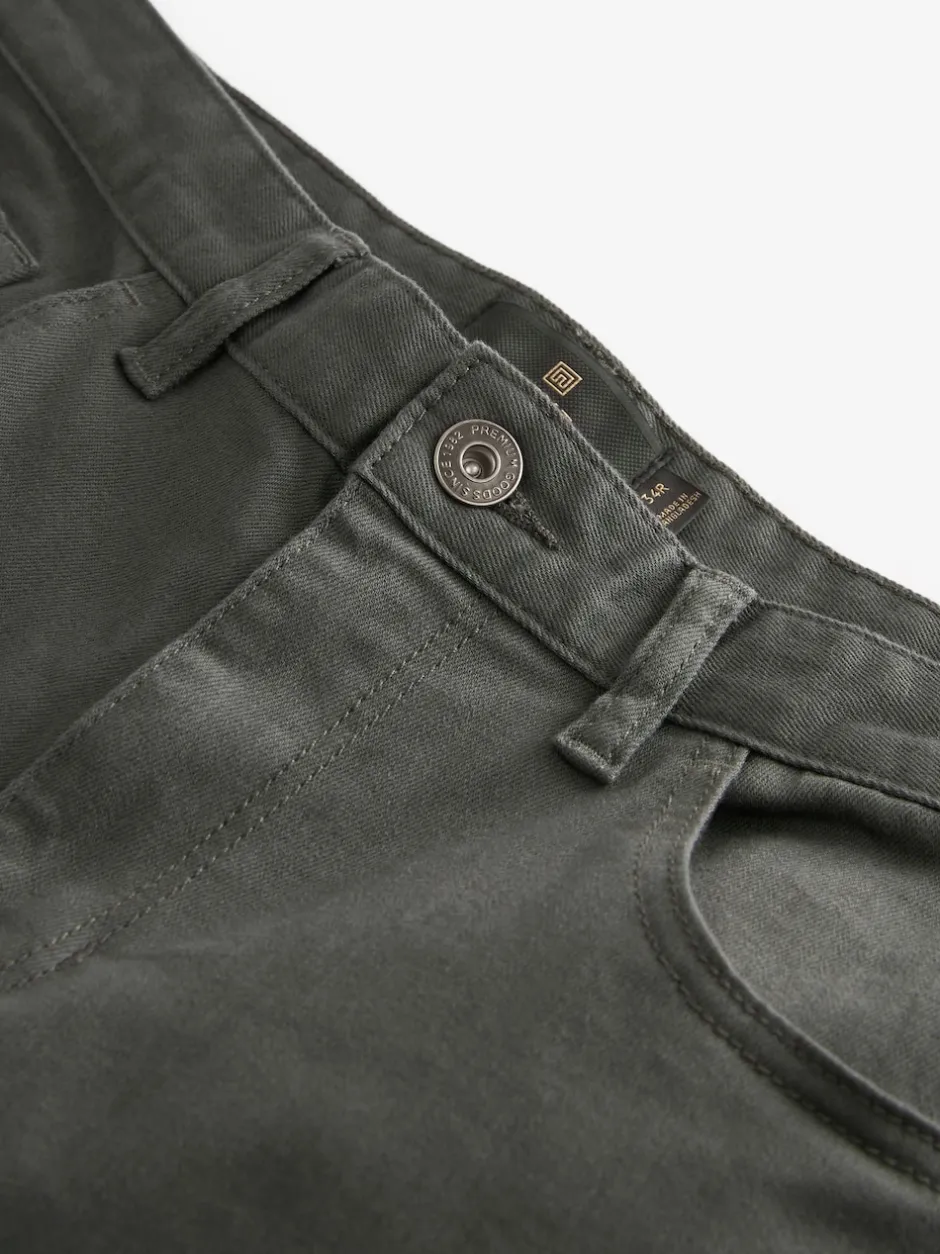 Next - Lit 1 place - Coupe ajustée Classic Jeans extensibles charbon de bois Discount