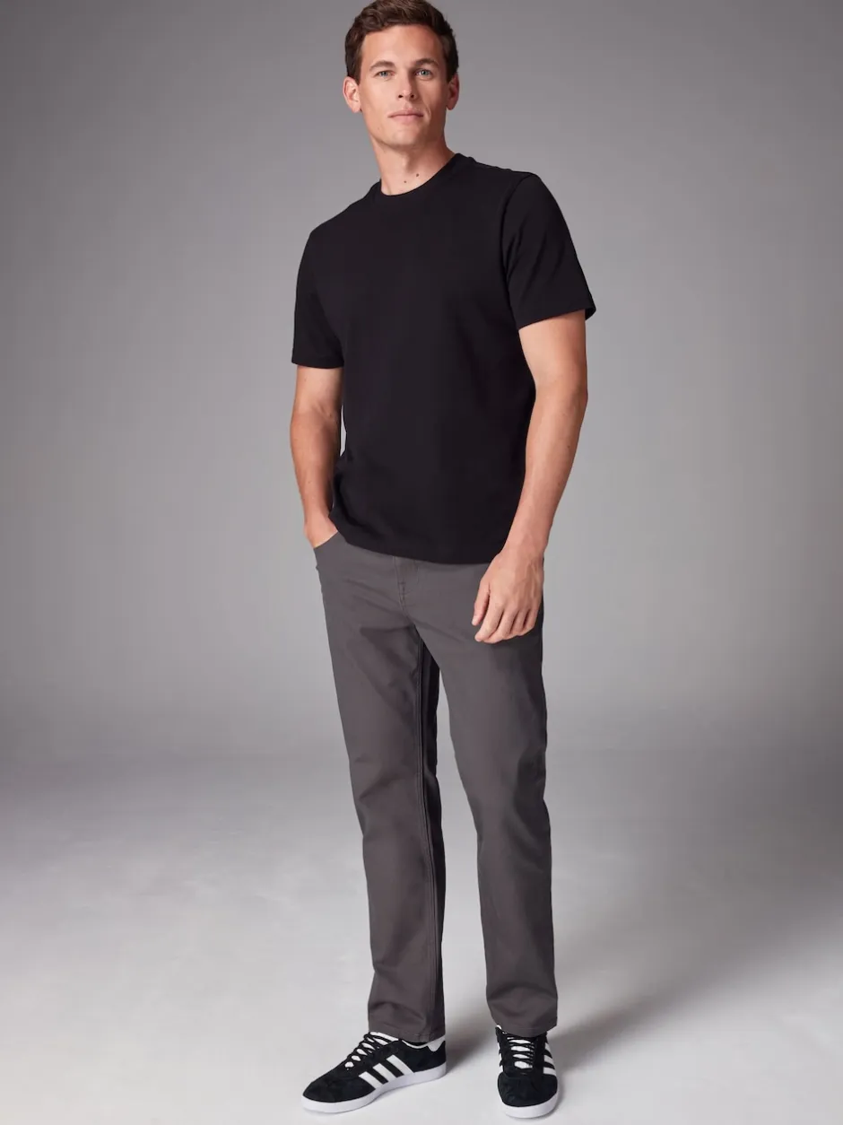 Next - Straight Fit Classic Jeans extensibles charbon de bois Sale