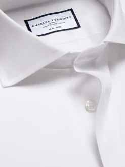 Charles Tyrwhitt Coupe ajustée  100% Cotton Cutaway Col Non Iron Poplin Chemises Online