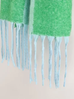 Eleanor Bowmer Écharpe à carreaux bleu et vert Clearance