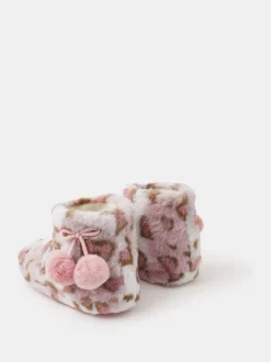 Accessorize Chaussons imprimé léopard duveteux pour fille Sale