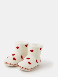 Accessorize Chaussons imprimé cœur fille Clearance