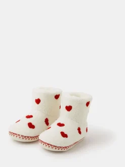 Accessorize Chaussons imprimé cœur fille Clearance