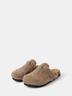 Accessorize Chaussons sabots en peau de mouton New