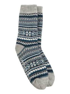 Totes Chaussons chaussettes Toasties Fair Isle doublés en sherpa pour homme Hot