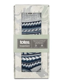 Totes Chaussons chaussettes Toasties Fair Isle doublés en sherpa pour homme Hot