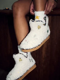 Never Fully Dressed Chaussons chaussons brodés Sale