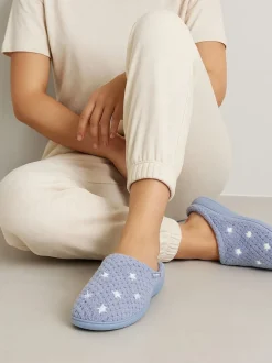 Totes Chaussons mules Isotoner Popcorn en molleton pour femme Best