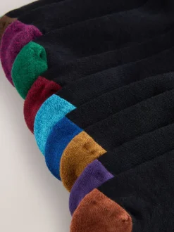 Next Chaussures à talons riches noires - Lot de 10 paires de chaussettes confortables rayées à semelle rembourrée Discount