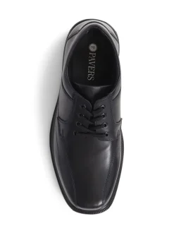 Pavers Chaussures élégantes en cuir à lacets noires New