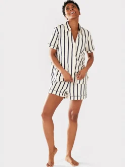 Chelsea Peers pyjama court rayé 100% coton Clearance