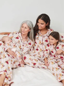 Chelsea Peers pyjama long imprimé chien Cotton Puce the Christmas Cockapoo