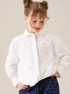 Angel & Rocket Chemise Adelle à imprimé cœur à volants Hot