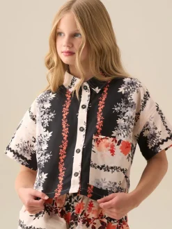 Angel & Rocket Chemise Brooke imprimée en lin Best