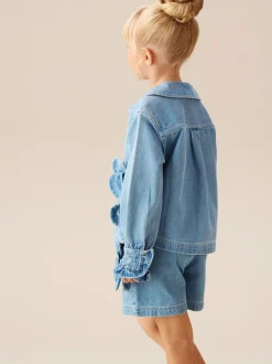 Angel & Rocket Chemise Eden Denim 3D à fleurs