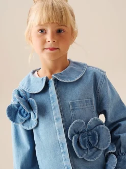 Angel & Rocket Chemise Eden Denim 3D à fleurs
