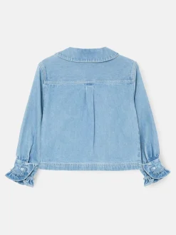 Angel & Rocket Chemise Eden Denim 3D à fleurs