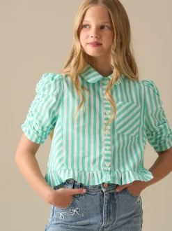 Angel & Rocket Chemise Sammie Rayure à ourlet à volants Clearance