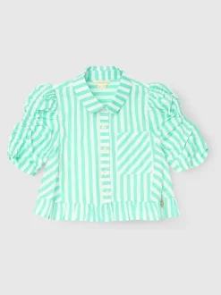 Angel & Rocket Chemise Sammie Rayure à ourlet à volants Clearance