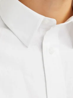 JACK & JONES JUNIOR Chemise stretch à manches longues blanche Discount