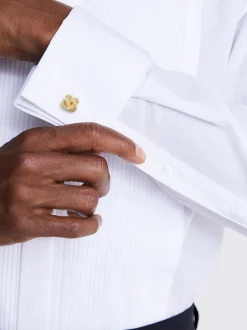 MOSS Chemise Habillée à col cassé plissé Clearance