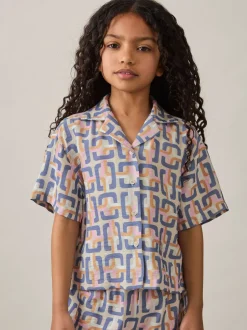 Reiss Chemise Eva à imprimé chaîne géométrique New