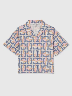Reiss Chemise Eva à imprimé chaîne géométrique New