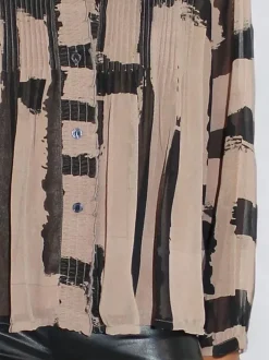 Religion Chemise Carolina avec col volanté à rayures abstraites Sale