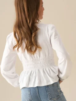 Angel & Rocket Chemisier Cassie à manches longues à fronces Hot