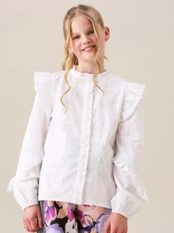 Angel & Rocket Chemisier Lacey brodé à manches volantées Online