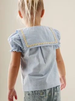 Angel & Rocket Chemisier Margo Ric Rac à col Rayure Clearance