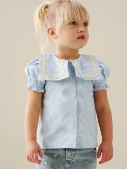 Angel & Rocket Chemisier Margo Ric Rac à col Rayure Clearance