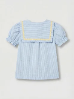 Angel & Rocket Chemisier Margo Ric Rac à col Rayure Clearance